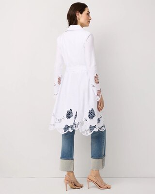 Embroidered Cutwork Trench Coat | White House Black Market